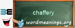 WordMeaning blackboard for chaffery